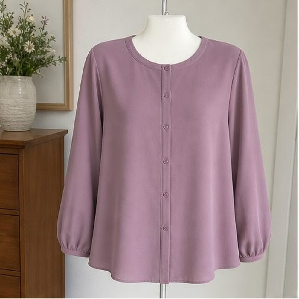 Mauve Puff Sleeve Top